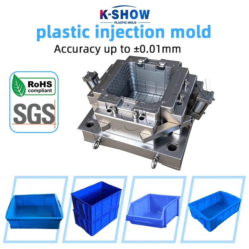 Plastic Hardware Parts Crate Mould